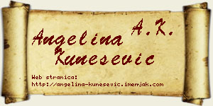 Angelina Kunešević vizit kartica